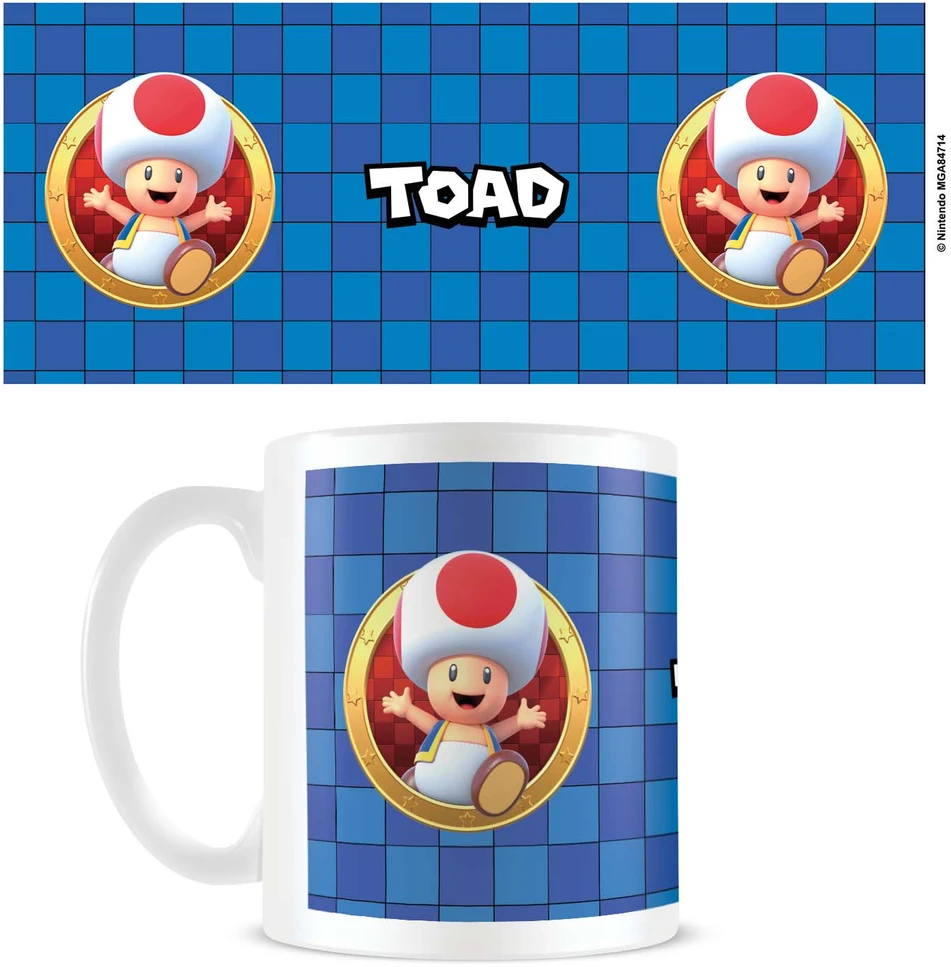 „Pyramid International“ – puodelis „Super Mario“ (Toad 3D prievadas) – baltas
