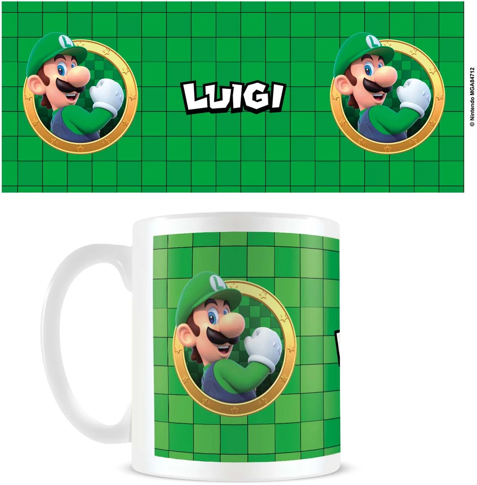 „Pyramid International“ – puodelis „Super Mario“ (Luigi 3D prievadas) – baltas