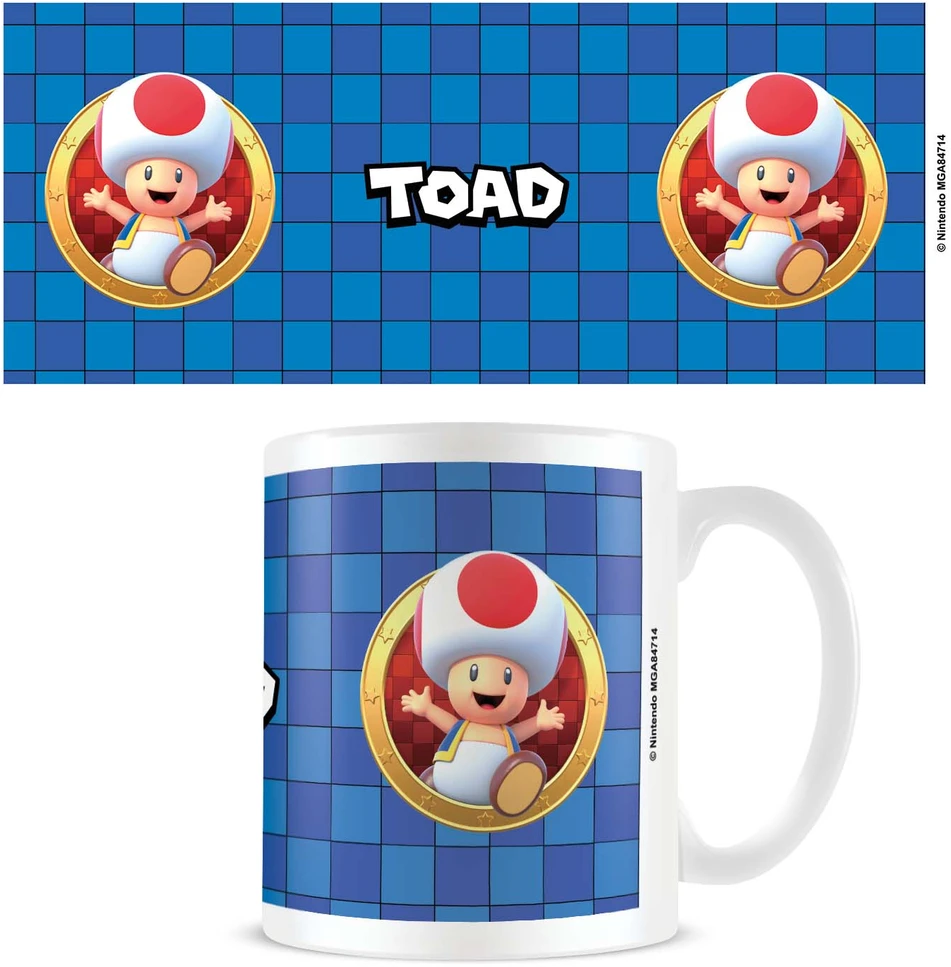 „Pyramid International“ – puodelis „Super Mario“ (Toad 3D prievadas) – baltas