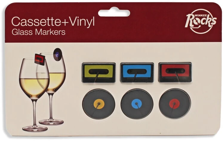 Gertuvė „Winkee“ – gėrimų žymekliai – kasetė + vinilas – 6 vnt. rinkinys