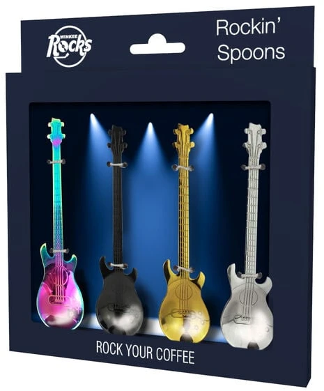 Gertuvė „Winkee“ – „Rockin'“ gitaros šaukštelių rinkinys – 4 vnt.