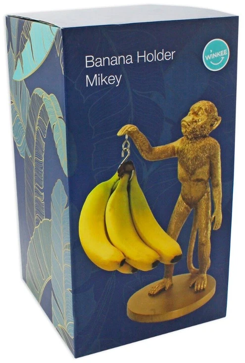 Gertuvė Winkee - Vaisių laikiklis - Beždžionės formos bananų laikiklis - Auksinis