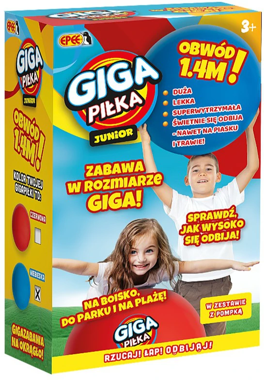 Giga vaikiškas kamuolys mėlynas