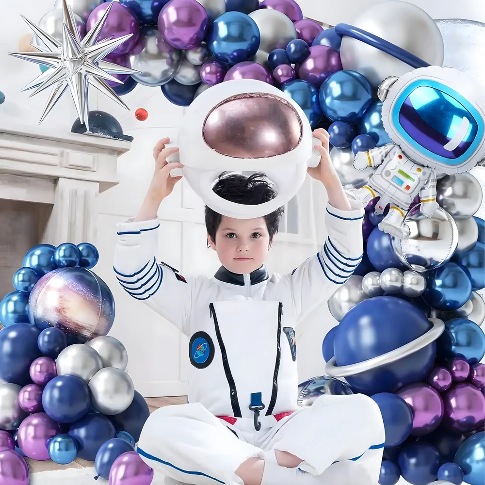 Girlanda Balionų girlianda Astronauto gimtadienio balionų rinkinys 108 vnt.