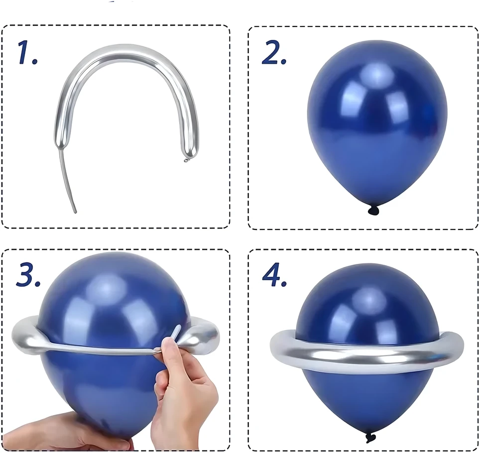 Girlanda Balionų girlianda Astronauto gimtadienio balionų rinkinys 108 vnt.