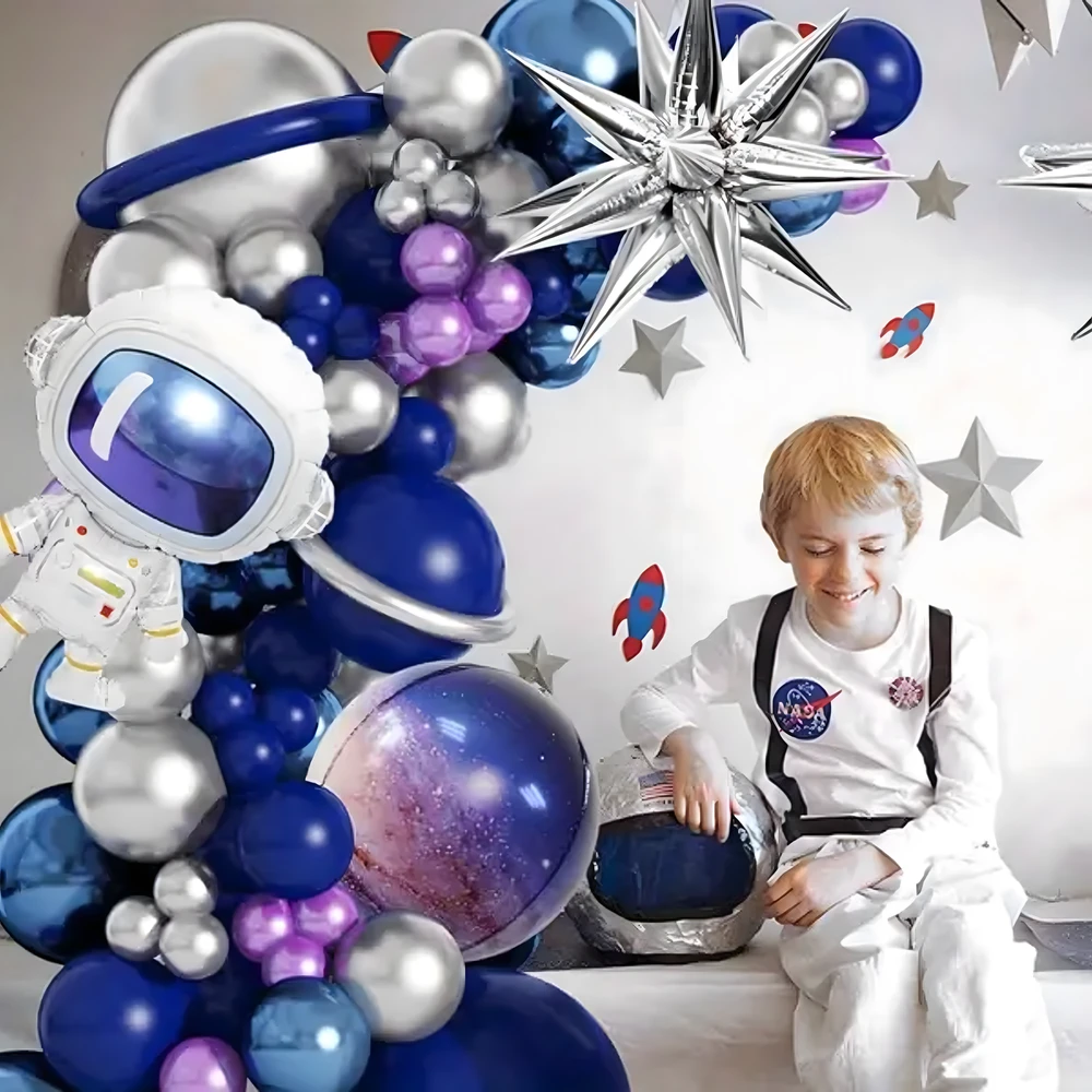 Girlanda Balionų girlianda Astronauto gimtadienio balionų rinkinys 108 vnt.