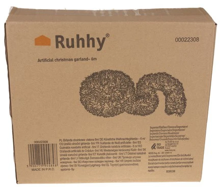 Kalėdų eglutės girlianda - žalia 6m Ruhhy 22308