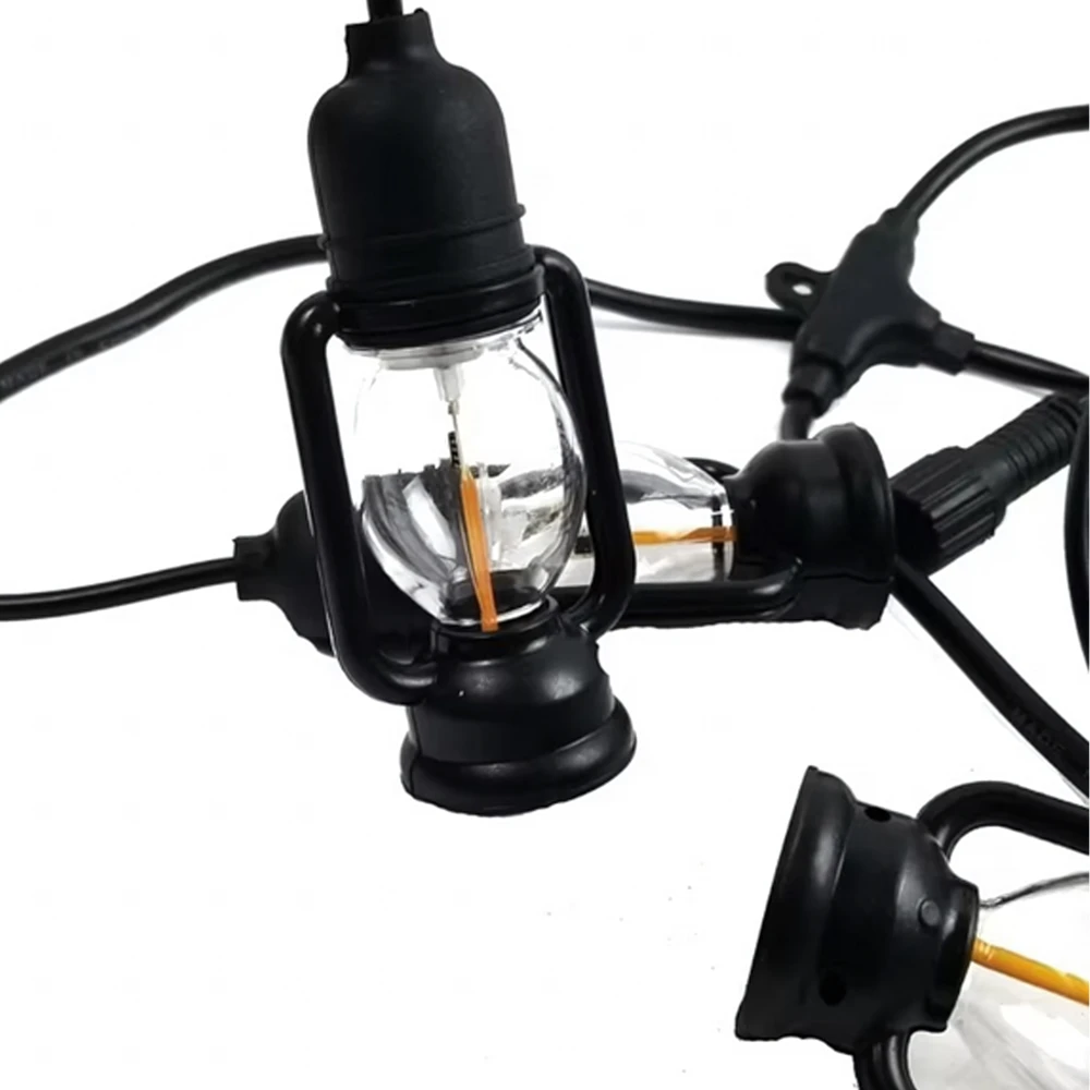 Girlanda Šviesų girlianda, dekoratyvinės LED lempos, 10 vnt. sodo žibintų, 10 cm, 5 m
