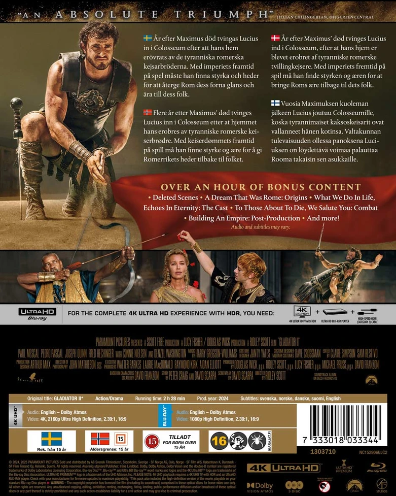 „Gladiator II Limited“ – „Steelbook Deluxe“ leidimas (4K UHD ir „Blu-ray“)