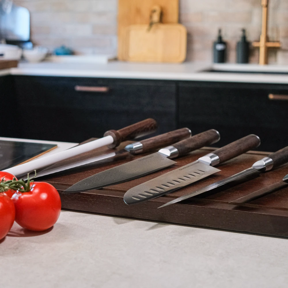 Gladkokken - Damascus Santoku Peilis - 18 cm Ašmenys