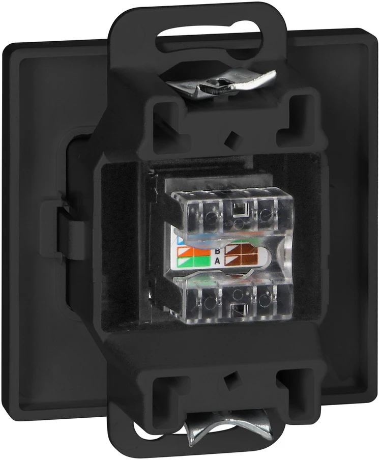 Gniazdo Lizdas 1xRJ45 Cat5 Pearl lizdas, RJ45-5CAT/P1, juodas