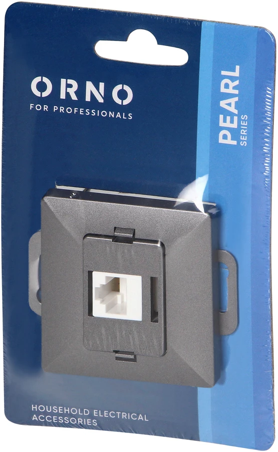 Gniazdo Antracito spalvos RJ45 Cat5 lizdas Pearl