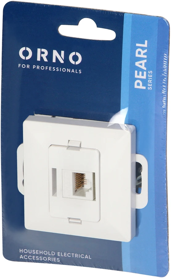 Gniazdo Baltas RJ45 Cat5 lizdas Pearl, RJ45-5CAT/P1
