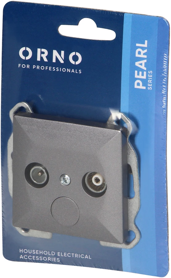 Gniazdo Antracito spalvos RTV abonenčio lizdas Pearl 1,5 dB