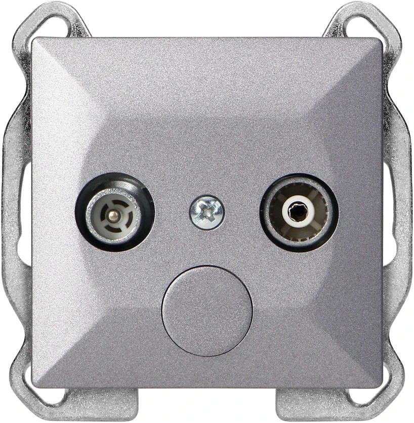 Gniazdo Antracito spalvos RTV abonenčio lizdas Pearl 1,5 dB