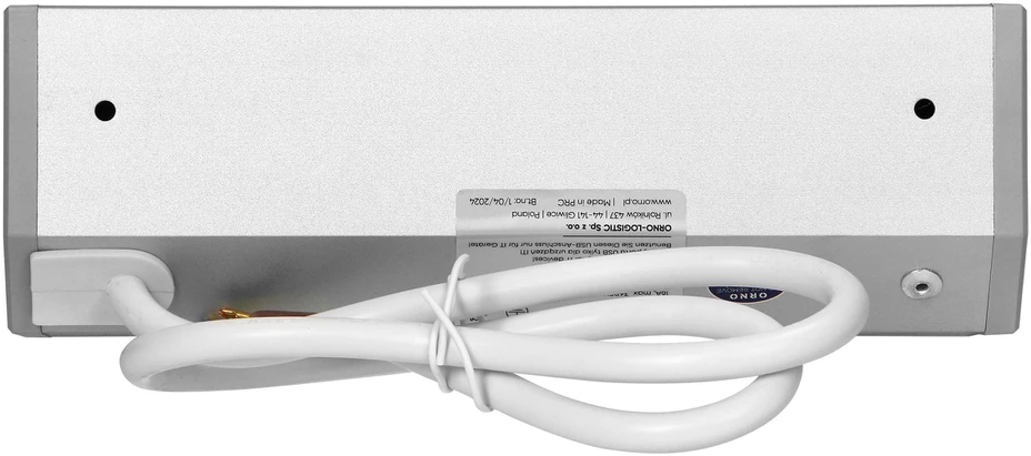 Orno Lizdas Baldinis lizdas 2x2P+Z (Schuko), 2xUSB (A+C tipo; 2.4A), pilkai sidabrinis