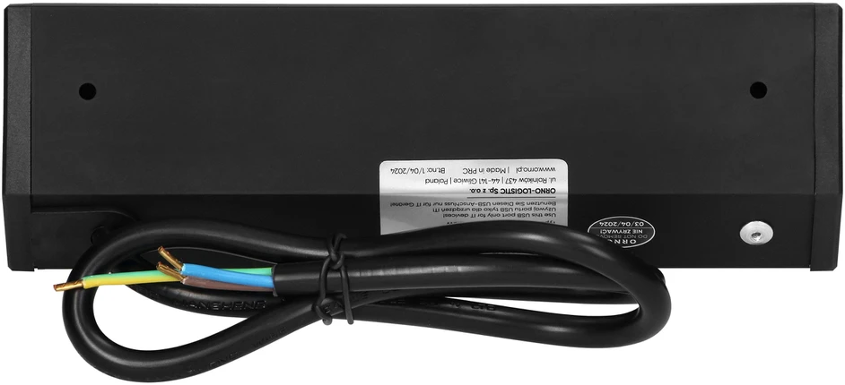Orno Lizdas Baldinis lizdas 2x2P+Z (Schuko), 2xUSB (A+C tipo; 2.4A), juodas