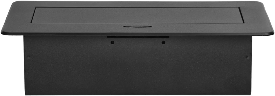 Orno Lizdas Baldinis lizdas, įleidžiamas į stalviršį, su plokščiu frezuotu kraštu ir USB įkrovikliu, 2x2P+Z, 2xUSB (A+C tipo; 3,6A), juodas