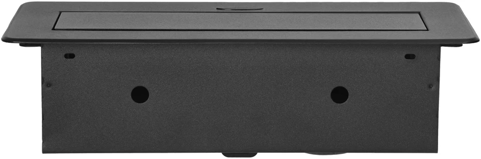 Orno Lizdas Baldinis lizdas, įleidžiamas į stalviršį, su plokščiu frezuotu kraštu ir USB įkrovikliu, 2x2P+Z, 2xUSB (A+C tipo; 3,6A), juodas
