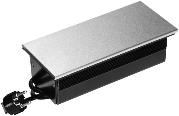 Orno Lizdas Baldinis lizdas su stumdomu dangteliu, 2x2P+Z (prancūziškas), USB A+C, sidabrinis
