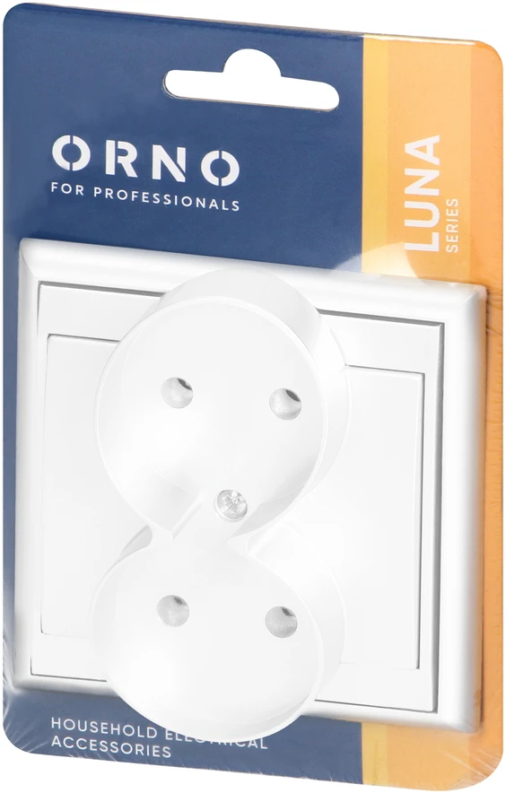 Gniazdo Lizdas Dvigubas kištukinis lizdas 2x2P Luna, 16A, 250V, PT-5LR, baltas