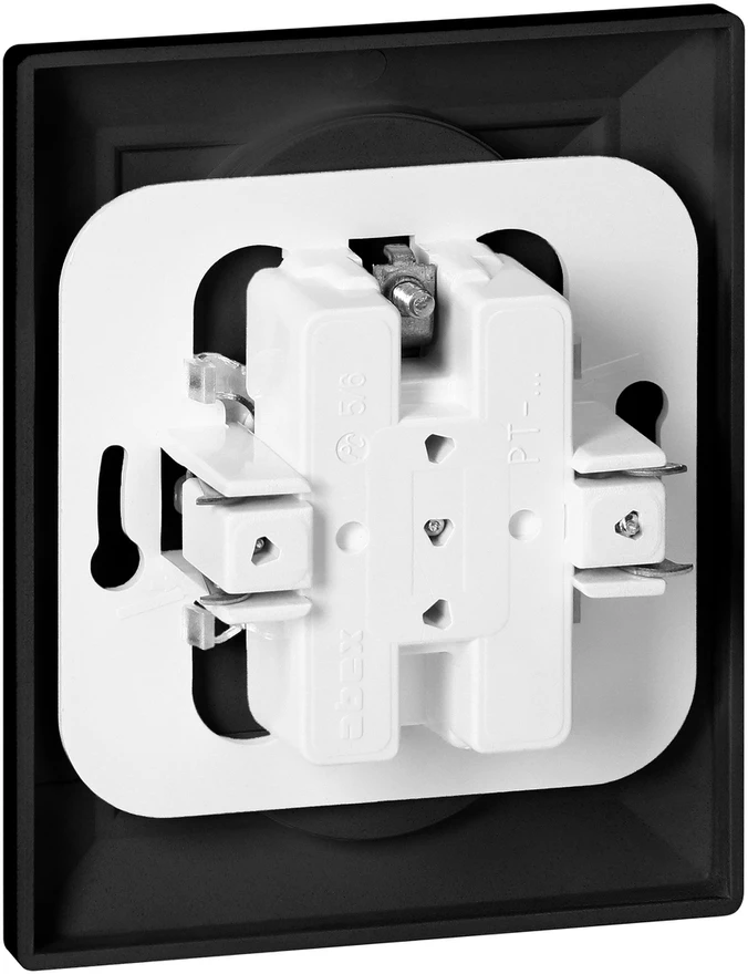 Gniazdo Lizdas Dvigubas kištukinis lizdas 2x2P Pearl, 16A, 250V, PT-5 P, juodas