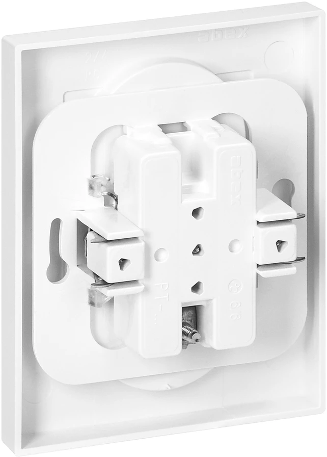 Gniazdo Lizdas Dvigubas kištukinis lizdas 2x2P+Z Malta, 16A, 250V, PT-6M, baltas