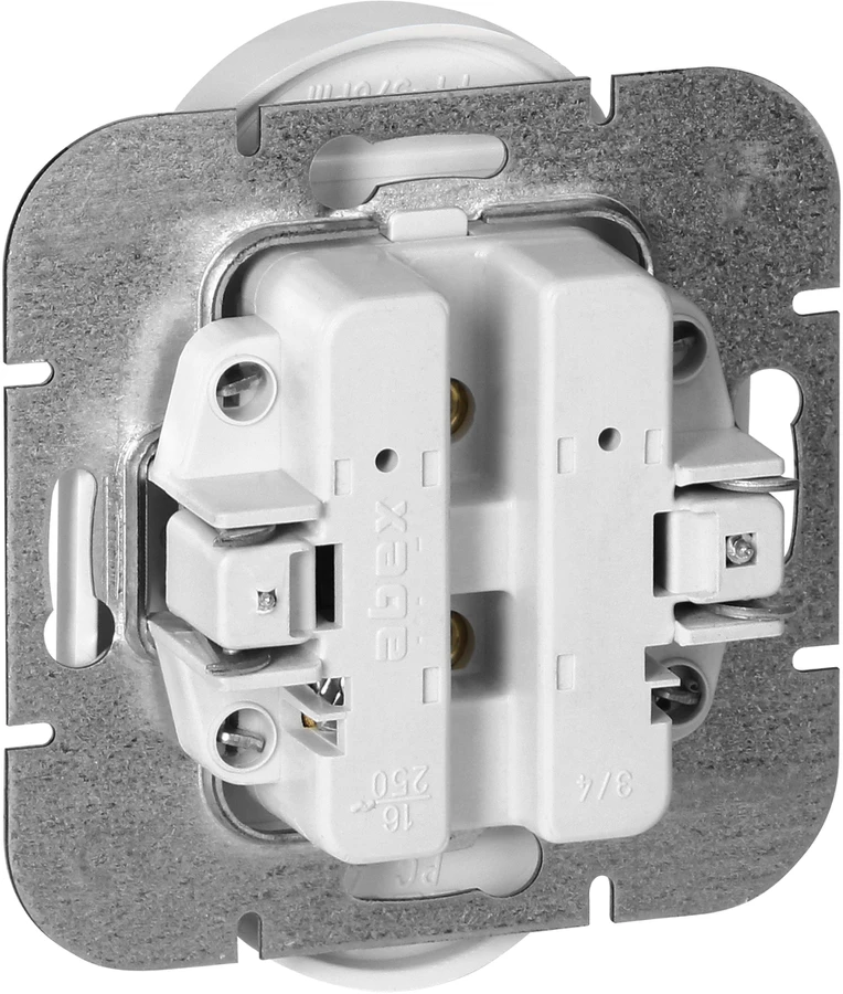 Gniazdo Lizdas Dvigubas kištukinis lizdas 2x2P+Z Pearl, 16A, 250V, PT-6 PR, baltas