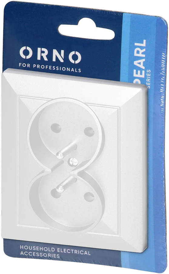Gniazdo Dviguba įleidžiama rozetė Pearl, 16A, 250V, balta