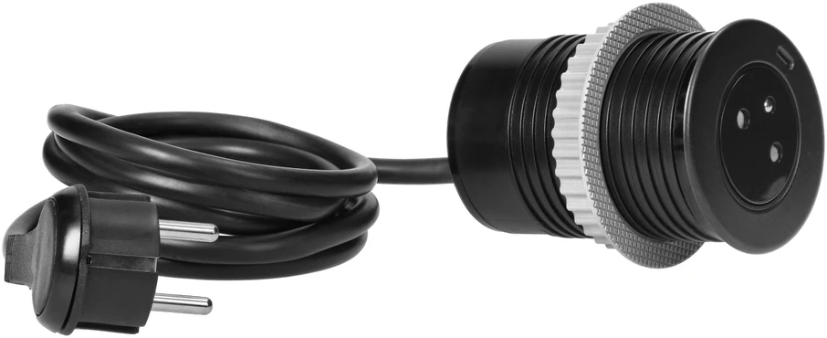 Orno Lizdas Įleidžiamas lizdas 2P+Z su „EasyEject“ sistema, USB 3.0, 1,5 m + USB adapteris