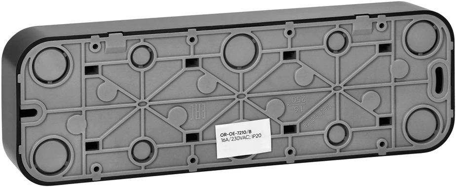 Orno Lizdas Keturgubas „ToDo“ lizdas 2P+Z IP20, 16A, 230V AC, juodas