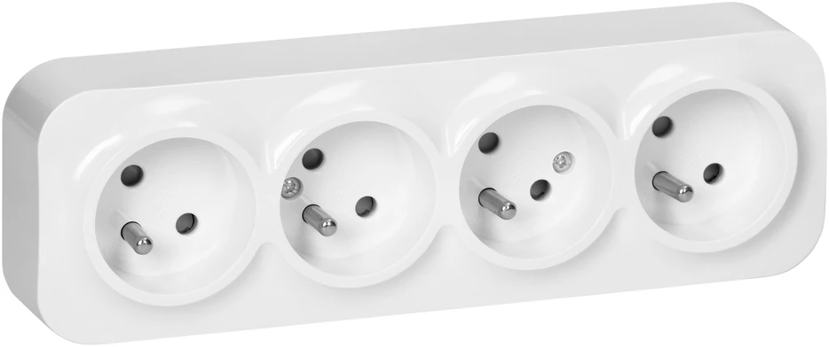 Orno Lizdas Keturgubas „ToDo“ lizdas 2P+Z IP20, 16A, 230V AC, baltas