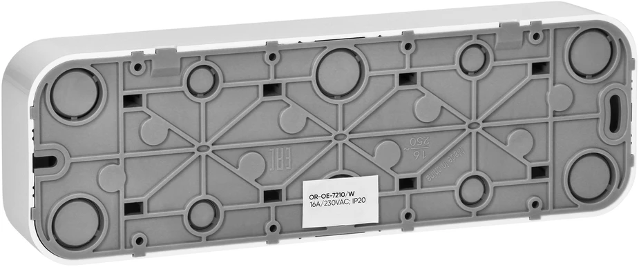 Orno Lizdas Keturgubas „ToDo“ lizdas 2P+Z IP20, 16A, 230V AC, baltas