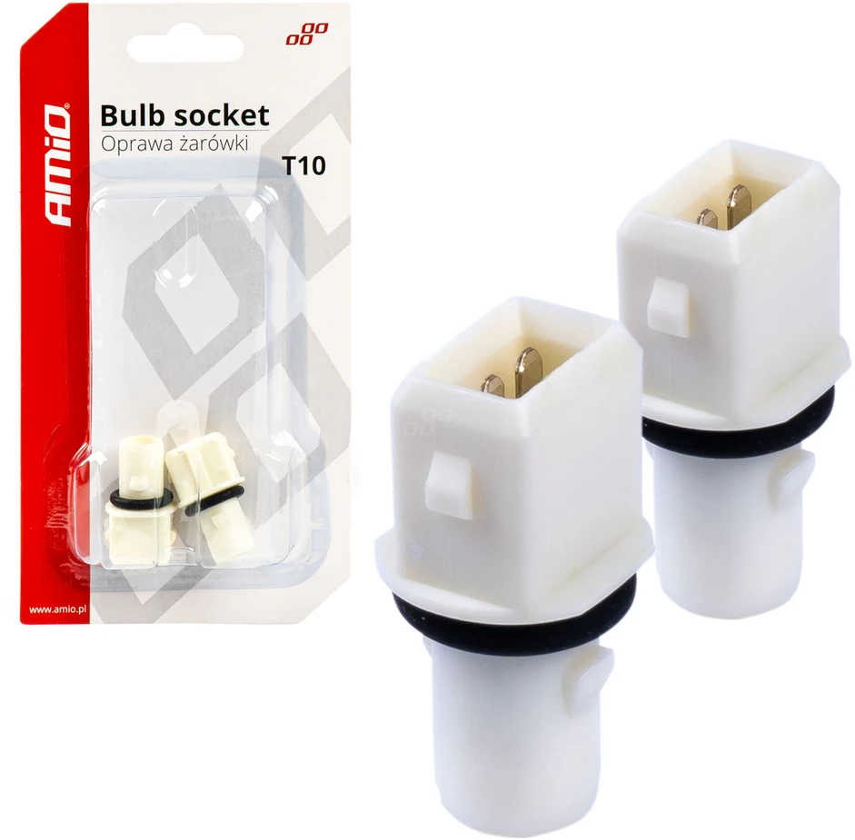 Kubinis lemputės lizdas T10 W5W W3W W16W amio-03047
