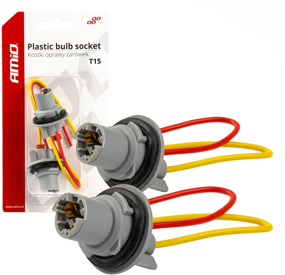 Amio Plastikiniai lizdai 2 vnt., T15/W16W/W5W