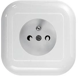 Gniazdo Lizdas Lizdas be išvado 2p+Z 16A, 250V, su ventiliatoriumi, baltas