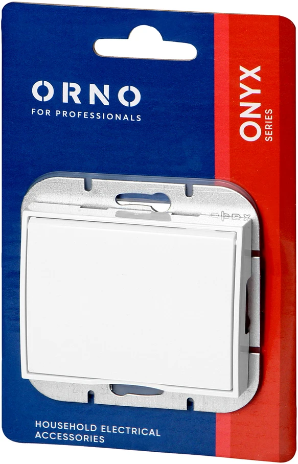 Gniazdo Baltas Onyx viengubas lizdas su dangteliu, atsparus drėgmei, 16A, 250V