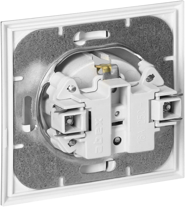 Gniazdo Lizdas Lizdas su 2P+Z lizdu, Schuko Luna, 16A, 250V, PT-17L, sidabrinis