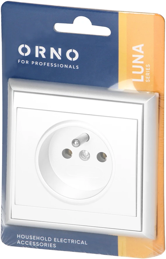 Gniazdo Lizdas Lizdas su 2P+Z „Luna“, 16A, 250V, PT-16L, baltas