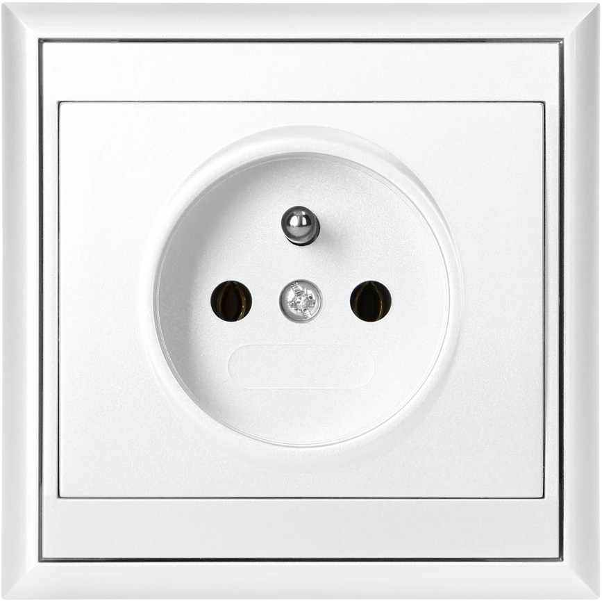 Gniazdo Lizdas Lizdas su 2P+Z „Luna“, 16A, 250V, PT-16L, baltas