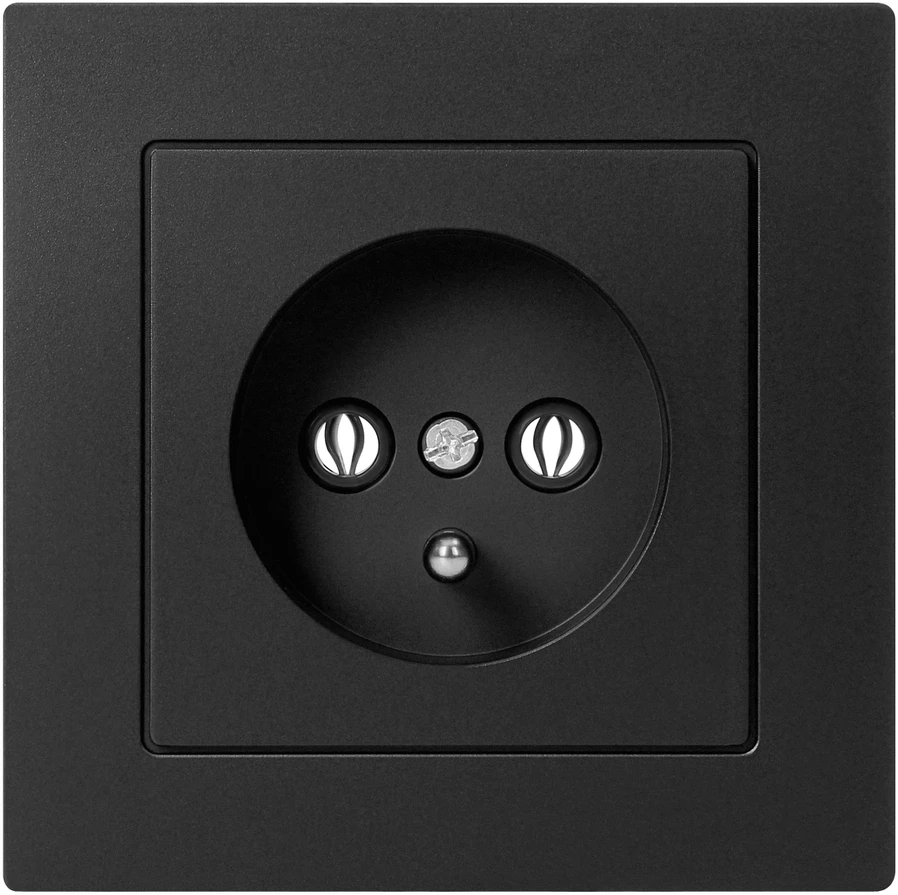 Gniazdo Lizdas Lizdas su 2P+Z, Malta, 16A, 250V, PT-16M, matinės juodos spalvos