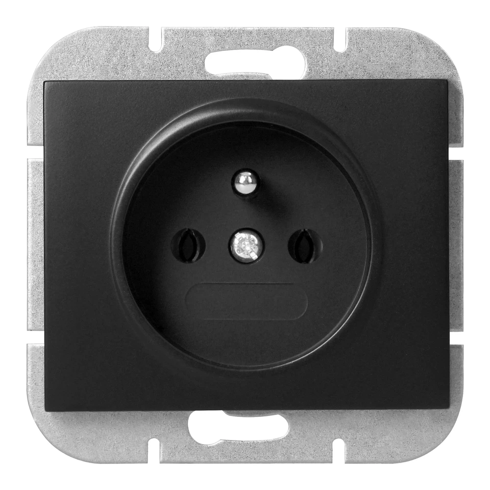 Gniazdo Lizdas Lizdas su 2P+Z Onyx, 16A, 250V, PT-16O, juodas