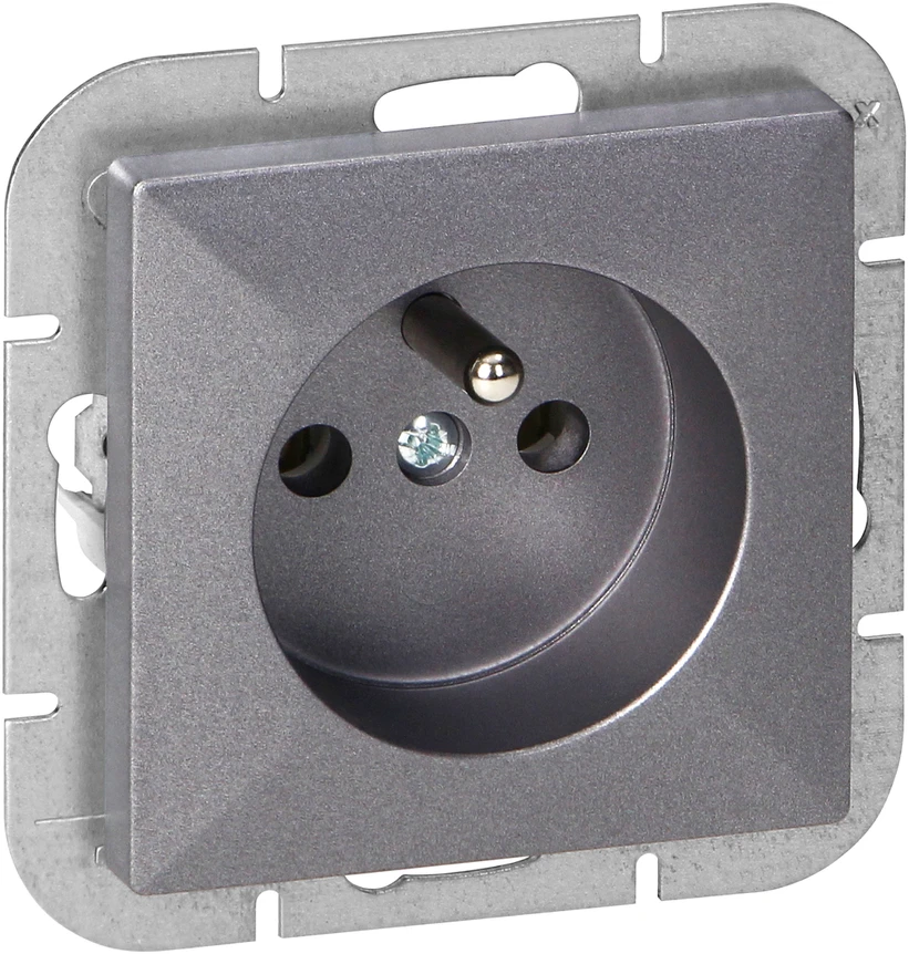 Gniazdo Lizdas Lizdas su 2P+Z Pearl, 16A, 250V, PT-16P, antracito spalvos
