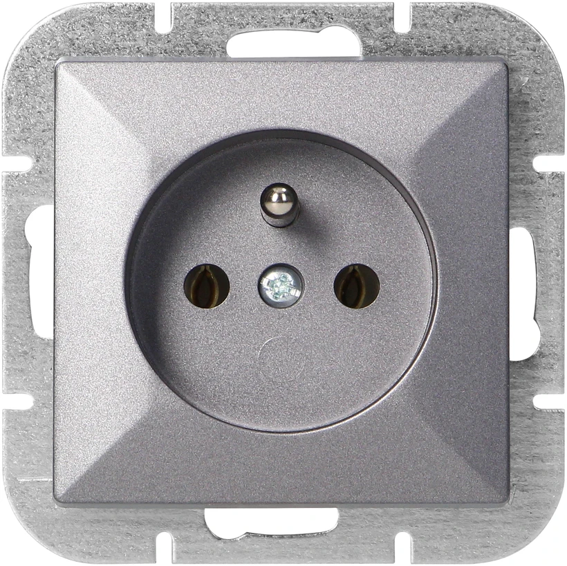 Gniazdo Lizdas Lizdas su 2P+Z Pearl, 16A, 250V, PT-16P, antracito spalvos