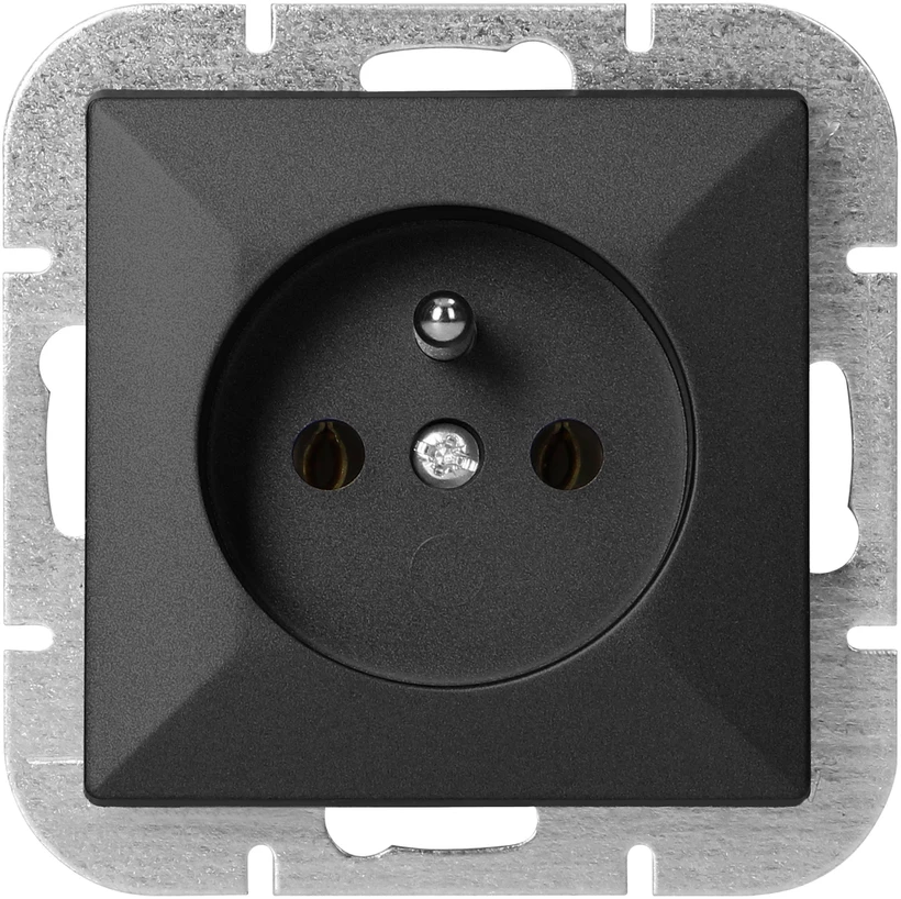 Gniazdo Lizdas Lizdas su 2P+Z Pearl, 16A, 250V, PT-16P, juodas