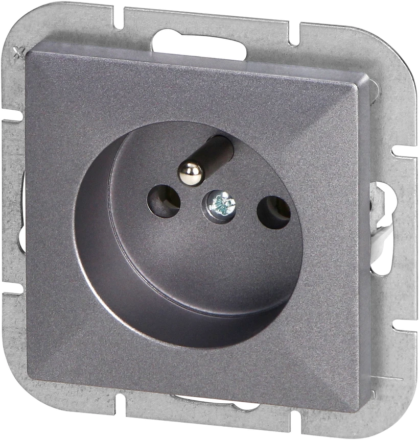 Gniazdo Lizdas Lizdas su 2P+Z Pearl, 16A, 250V, PT-16P, antracito spalvos