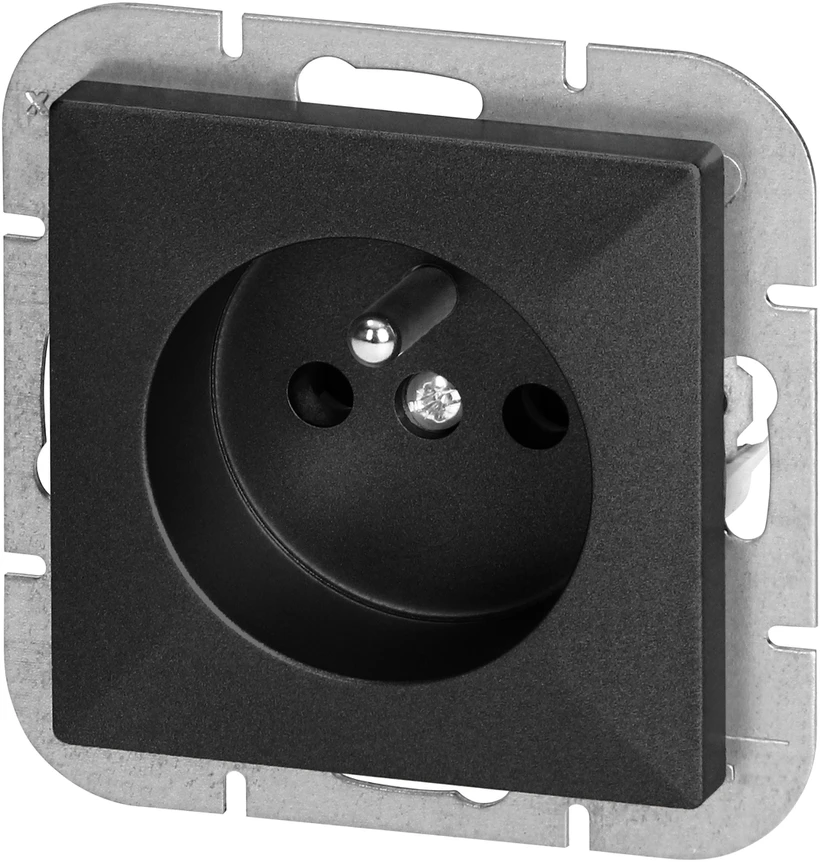 Gniazdo Lizdas Lizdas su 2P+Z Pearl, 16A, 250V, PT-16P, juodas