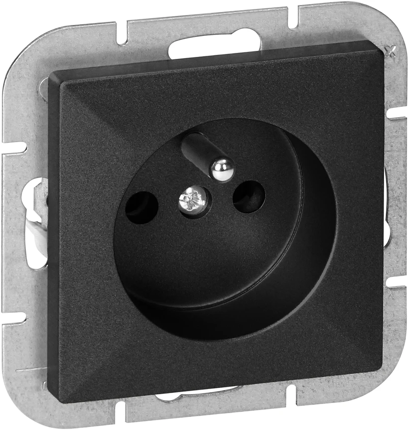 Gniazdo Lizdas Lizdas su 2P+Z Pearl, 16A, 250V, PT-16P, juodas