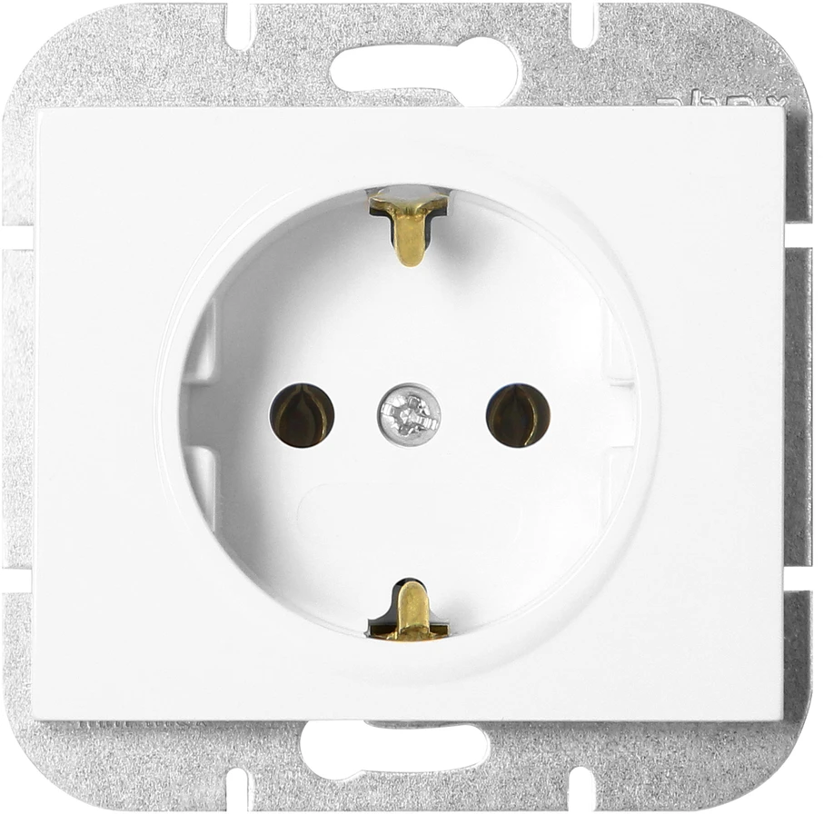 Gniazdo Vienguba įleidžiama rozetė Schuko Onyx, 16A, 250V, balta