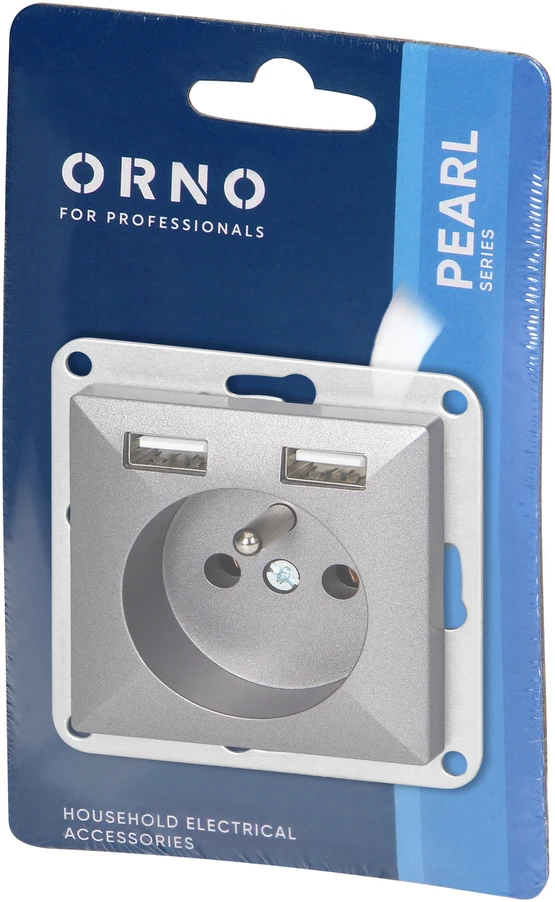 Gniazdo Vienguba lizdas su USB įkrovikliu, antracitas
